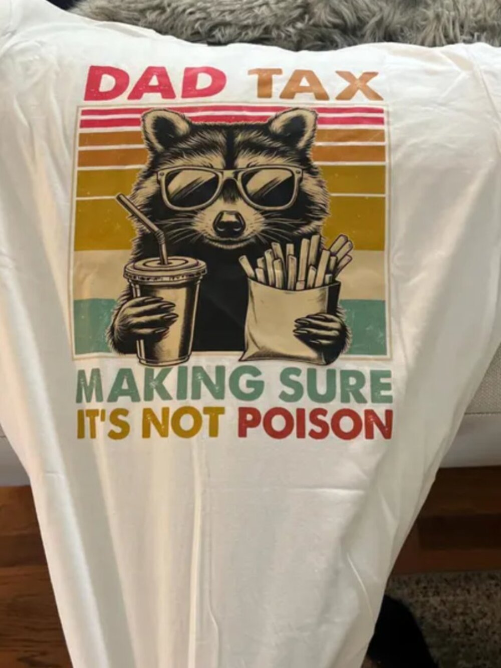 Dad Tax Raccoon Shirt, Funny Dad Tax T-Shirt, Retro Style Dad Tee, Gift for Dad